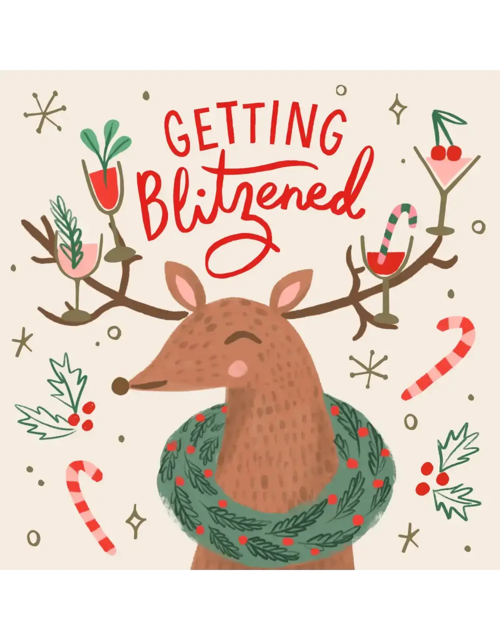 Getting Blitzened Christmas Cocktail Napkins