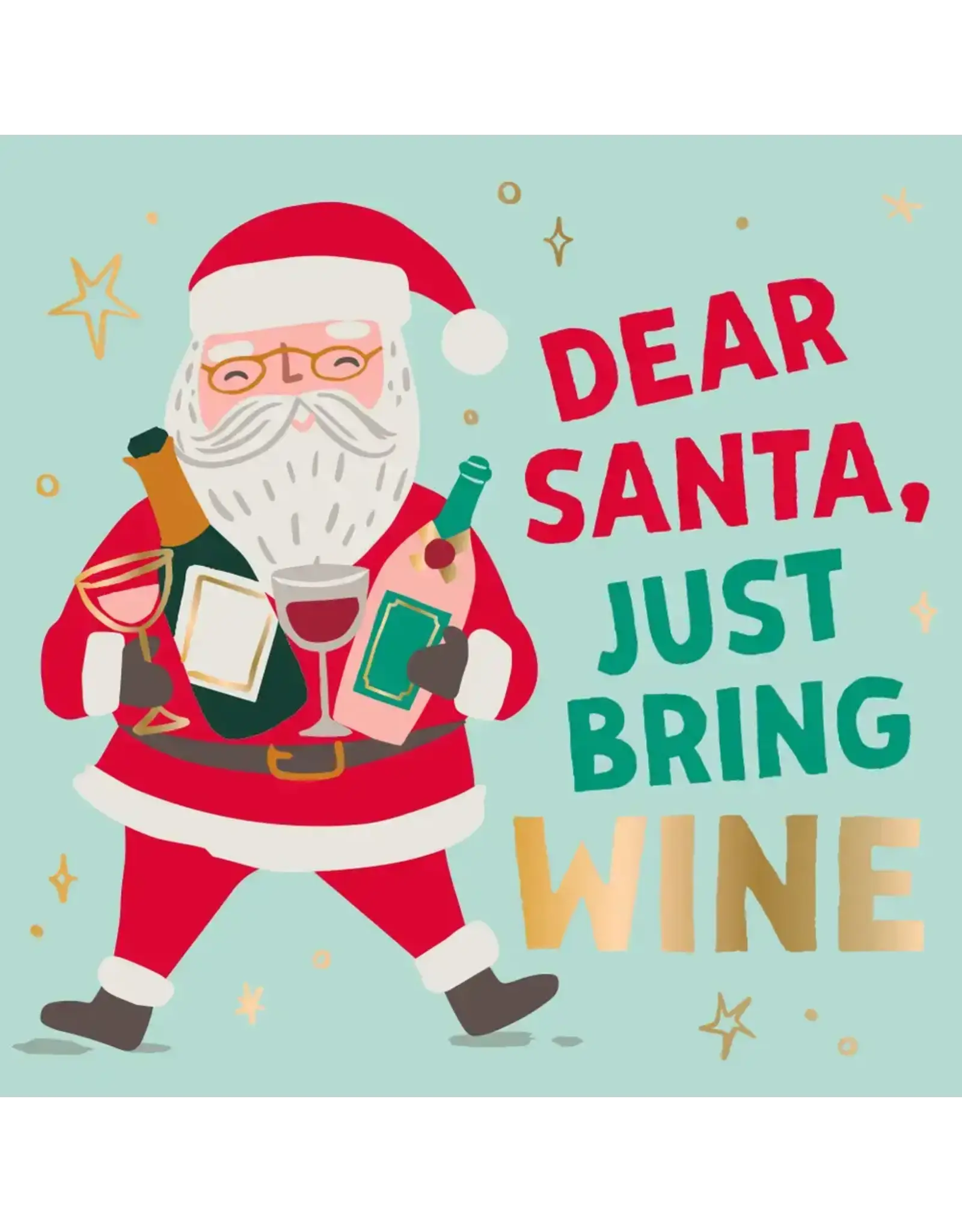 Bring Wine Christmas Cocktail Napkins