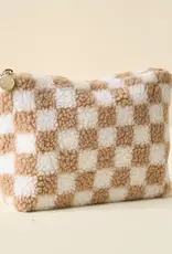 Teddy Pouch-Check Tan