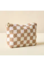 Teddy Pouch-Check Tan