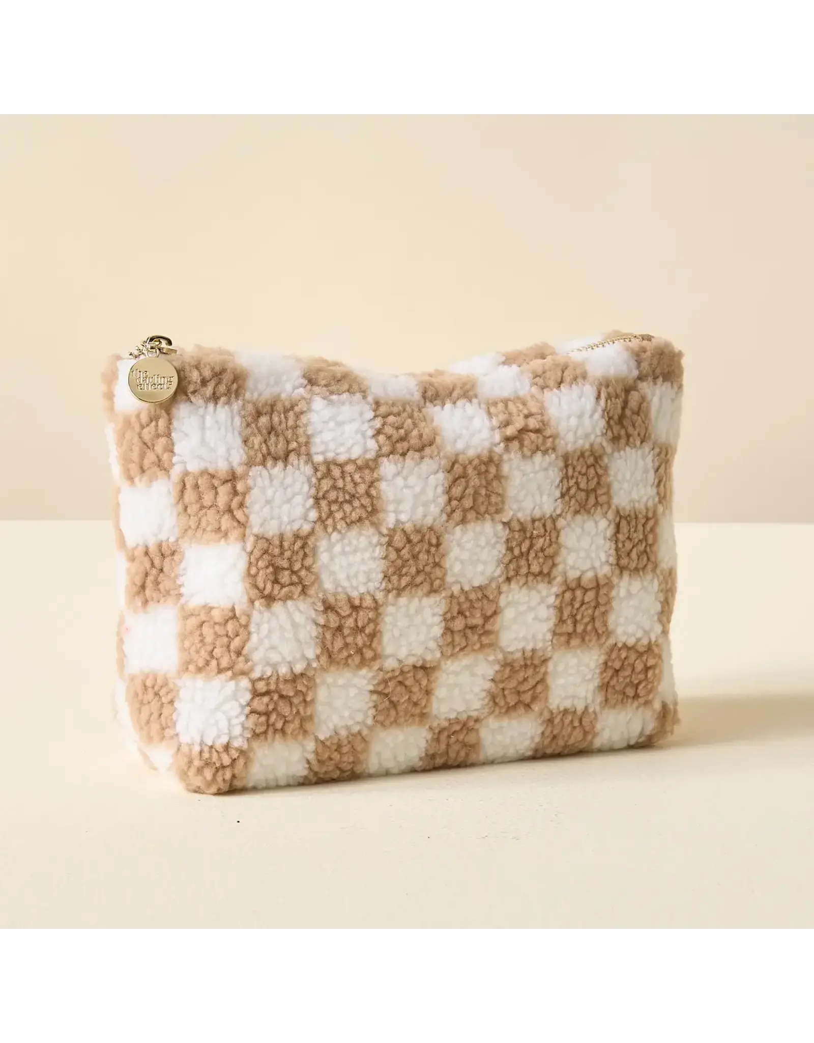 Teddy Pouch-Check Tan