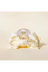 Satin Bow Claw Clip- Cream