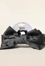 Satin Bow Claw Clip- Black