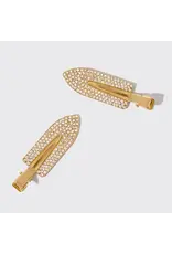 Holiday Gift of Glam Creaseless Clips 2pc Set - Rhinestone