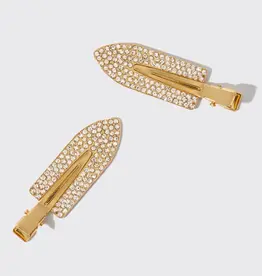 Holiday Gift of Glam Creaseless Clips 2pc Set - Rhinestone