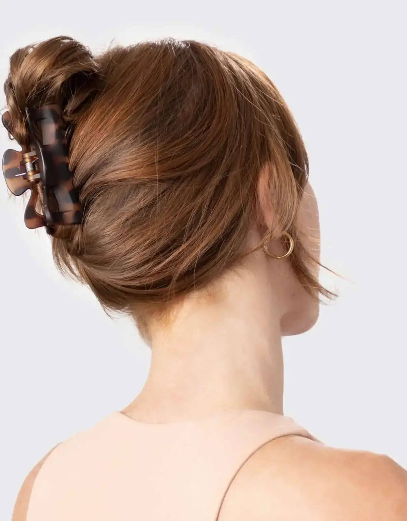 Recycled Plastic Large Claw Clip 2pc Set - Black & Tort