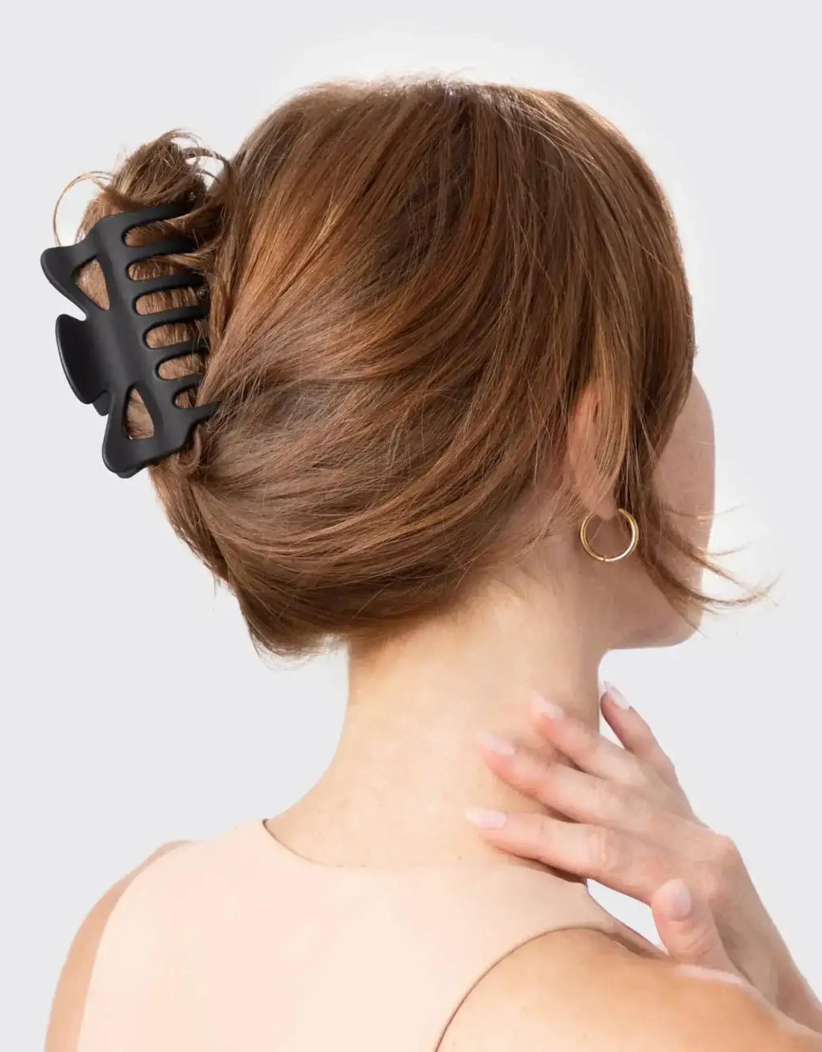 Recycled Plastic Large Claw Clip 2pc Set - Black & Tort