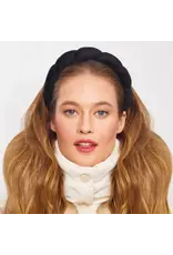 Recycled Fabric Puffy Headband 1pc- Black