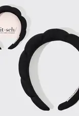 Recycled Fabric Puffy Headband 1pc- Black