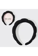 Recycled Fabric Puffy Headband 1pc- Black
