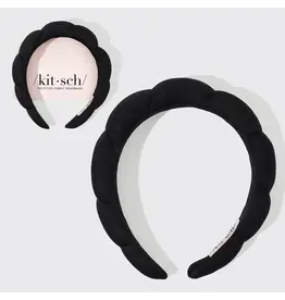 Recycled Fabric Puffy Headband 1pc- Black