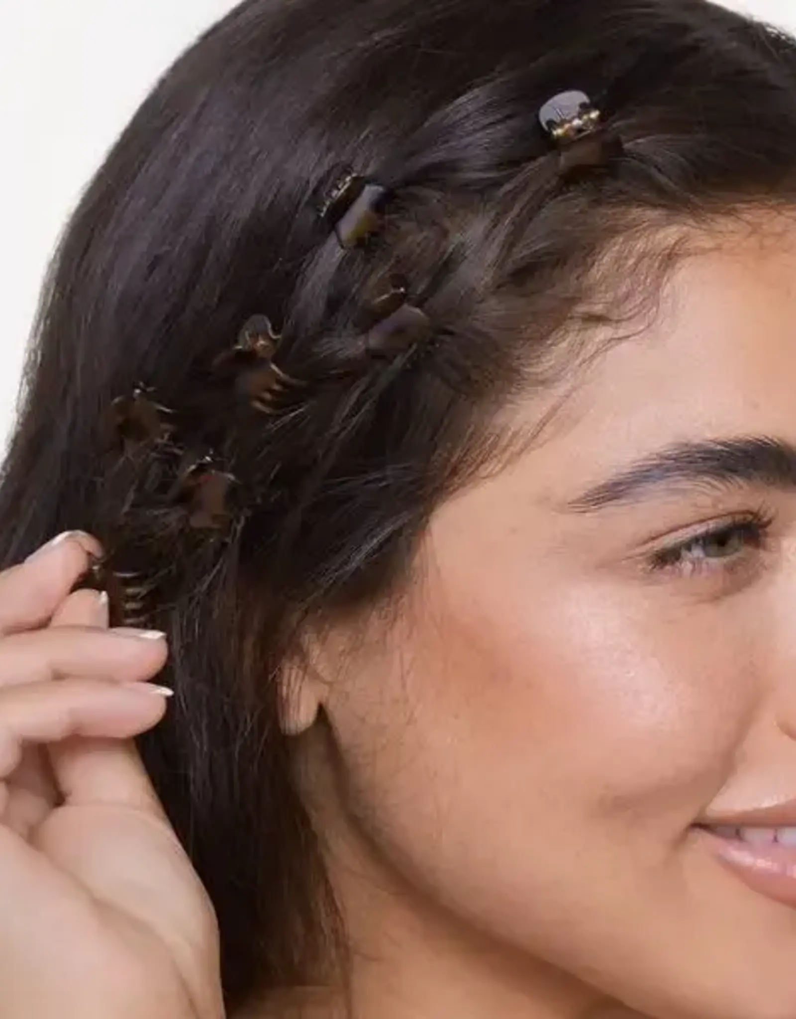 Recycled Plastic Mini Classic Claw Clips 16pc - Black & Tort