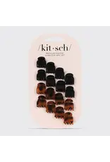 Recycled Plastic Mini Classic Claw Clips 16pc - Black & Tort