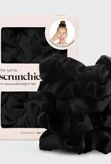Satin Sleep Scrunchies 5pc - Black