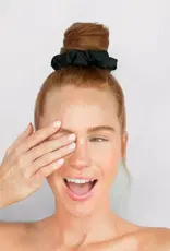 Satin Sleep Scrunchies 5pc - Black