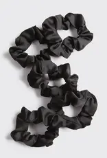 Satin Sleep Scrunchies 5pc - Black