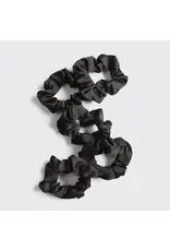Satin Sleep Scrunchies 5pc - Black