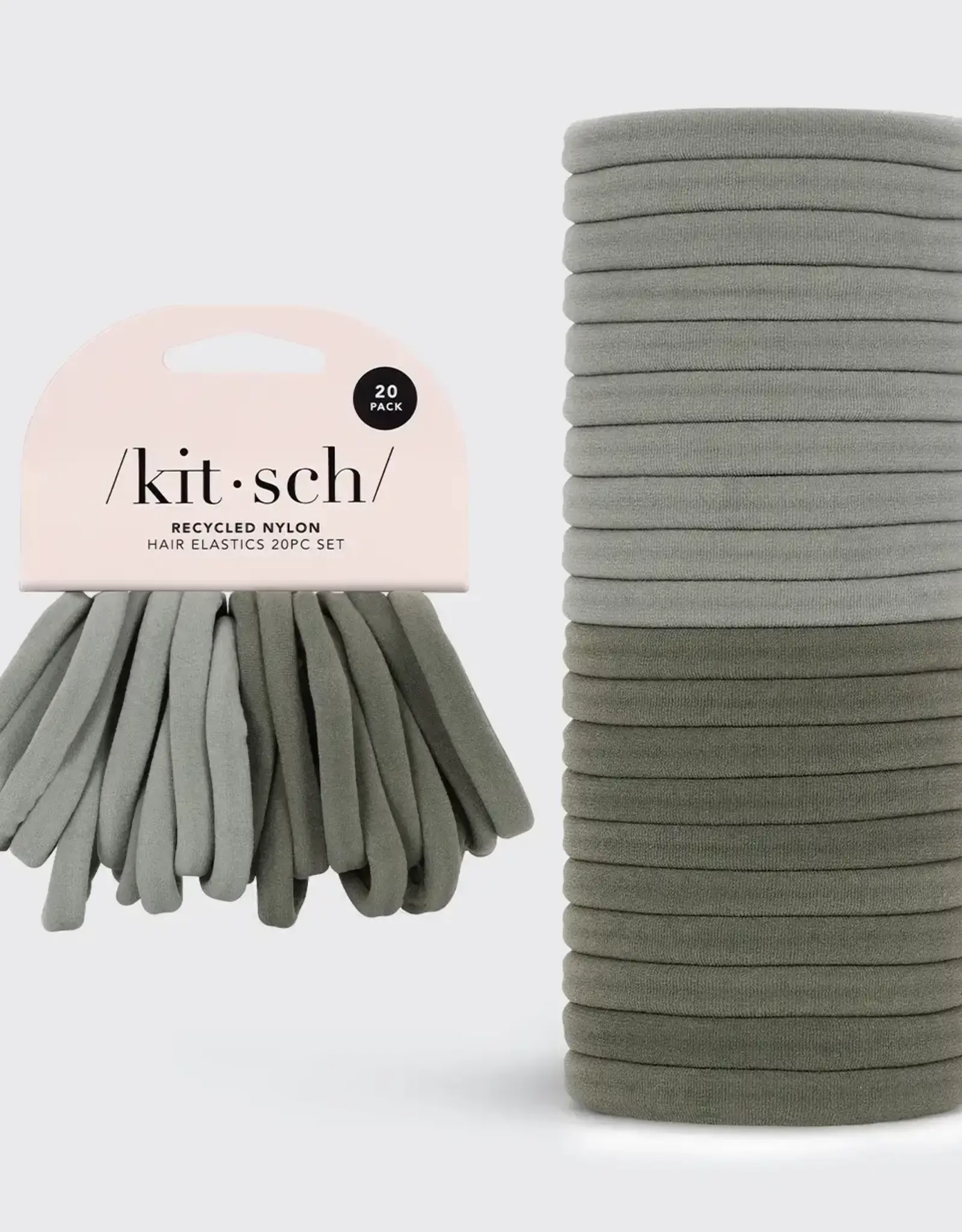Eco-Friendly Nylon Elastics 20pc - Eucalyptus