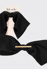 Recycled Fabric Bow Hair Clip 1pc- Black