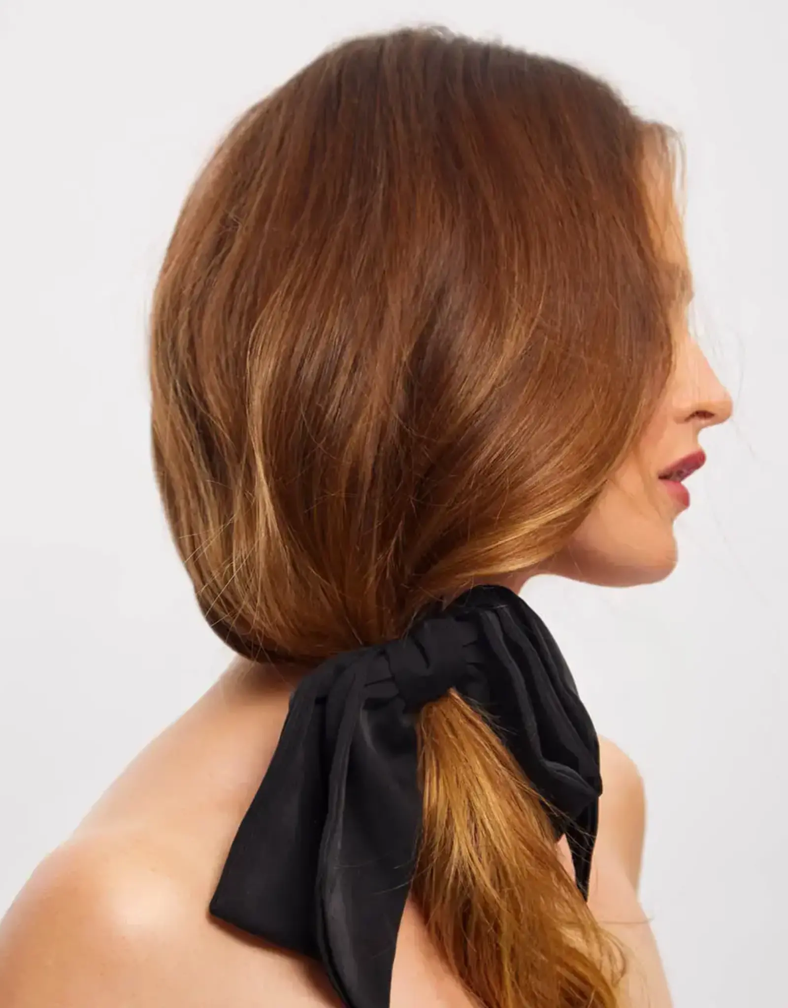 Recycled Fabric Bow Hair Clip 1pc- Black