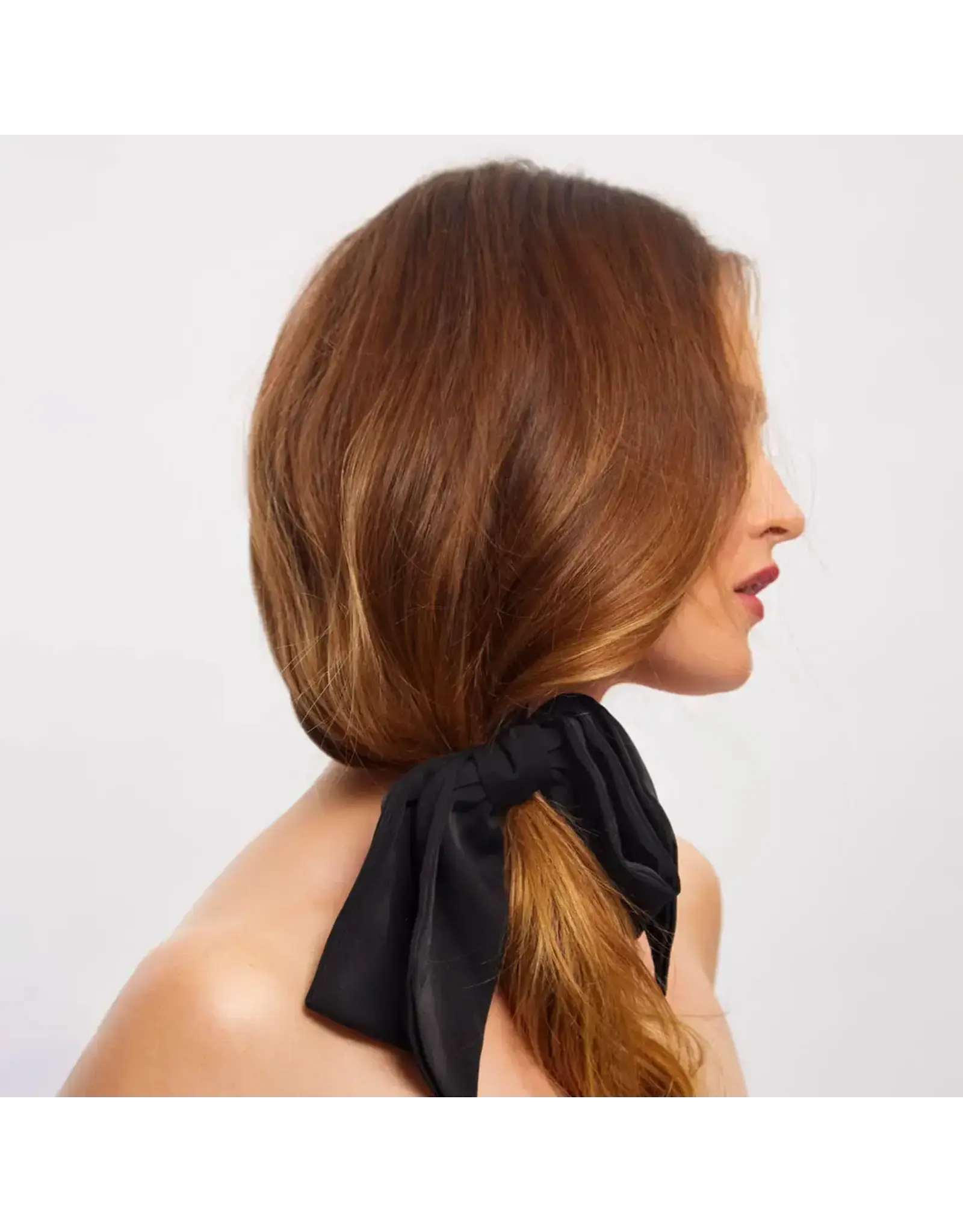 Recycled Fabric Bow Hair Clip 1pc- Black