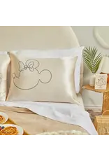 Kitsch & Mickey and Minnie Satin Pillowcase Mrs.Mouse-Cream