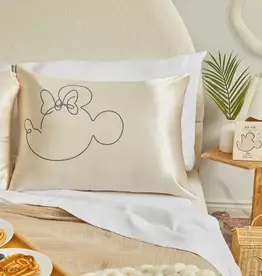 Kitsch & Mickey and Minnie Satin Pillowcase Mrs.Mouse-Cream