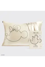 Kitsch & Mickey and Minnie Satin Pillowcase Mrs.Mouse-Cream