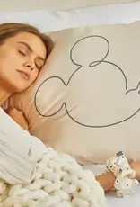 Kitsch & Mickey and Minnie Satin Pillowcase Mr. Mouse -Cream