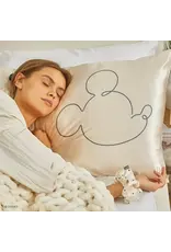 Kitsch & Mickey and Minnie Satin Pillowcase Mr. Mouse -Cream