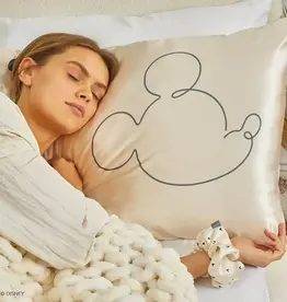 Kitsch & Mickey and Minnie Satin Pillowcase Mr. Mouse -Cream