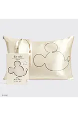 Kitsch & Mickey and Minnie Satin Pillowcase Mr. Mouse -Cream