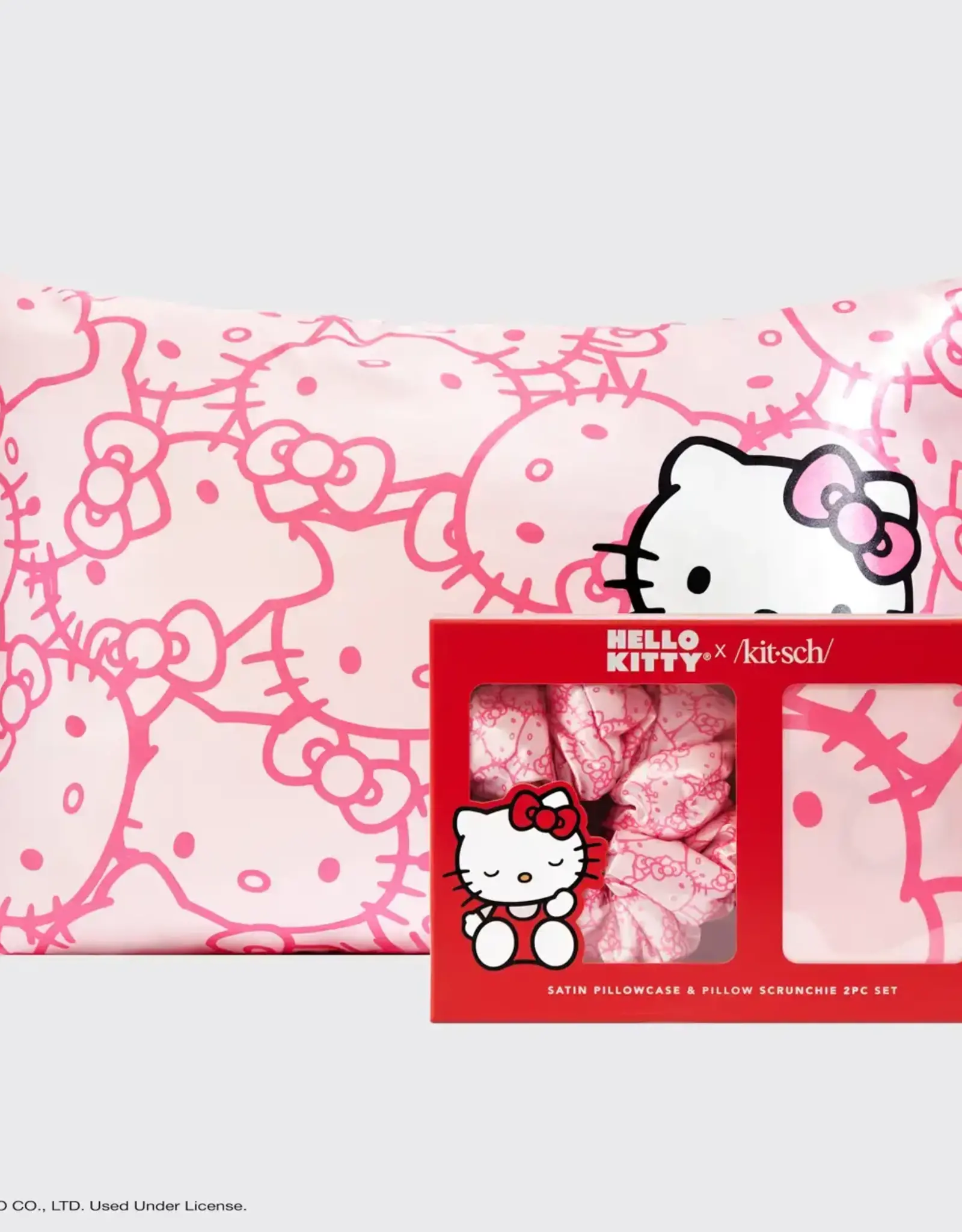 Hello Kitty X Kitsch Satin Pillowcase & Pillow Scrunchie Set