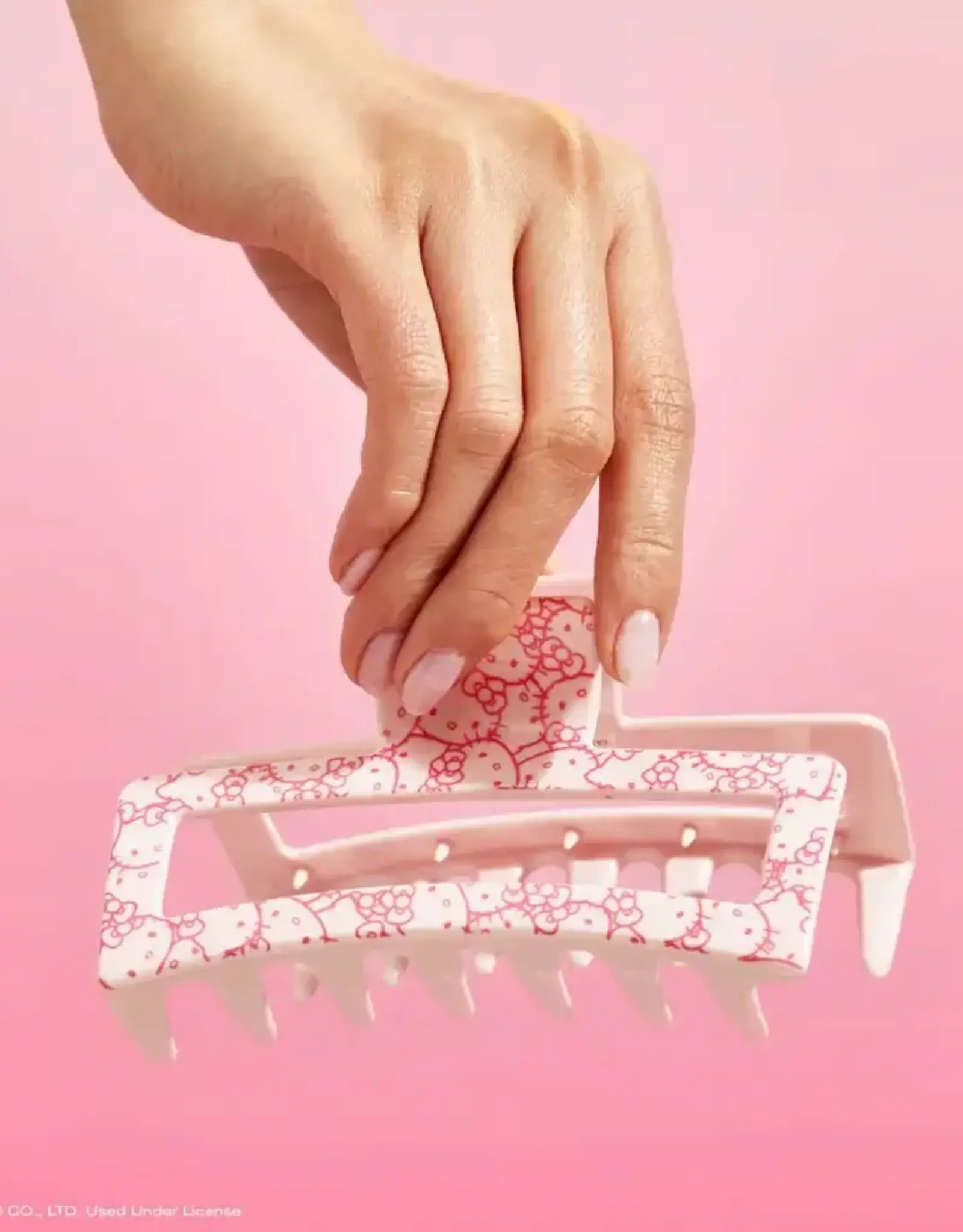 Hello Kitty X Kitsch Recycled Jumbo Open Clawclip-Pink Kitty