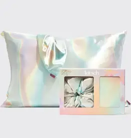 Holiday Satin Pillowcase and Pillow Scrunchie 2pc - Aura