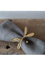 Mistletoe Napkin Ring, Gold