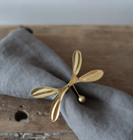 Mistletoe Napkin Ring, Gold