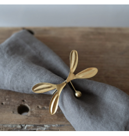 Mistletoe Napkin Ring, Gold