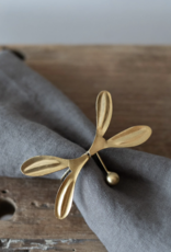Mistletoe Napkin Ring, Gold