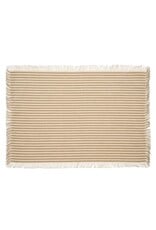 Ticking Fringe Placemats, Grey S/4