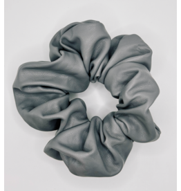 Faux Leather Scrunchie, Licorice