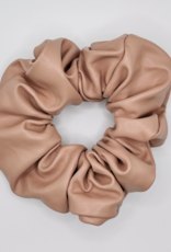 Faux Leather Scrunchie, Rosewater Faux Leather Scrunchie, Rosewater