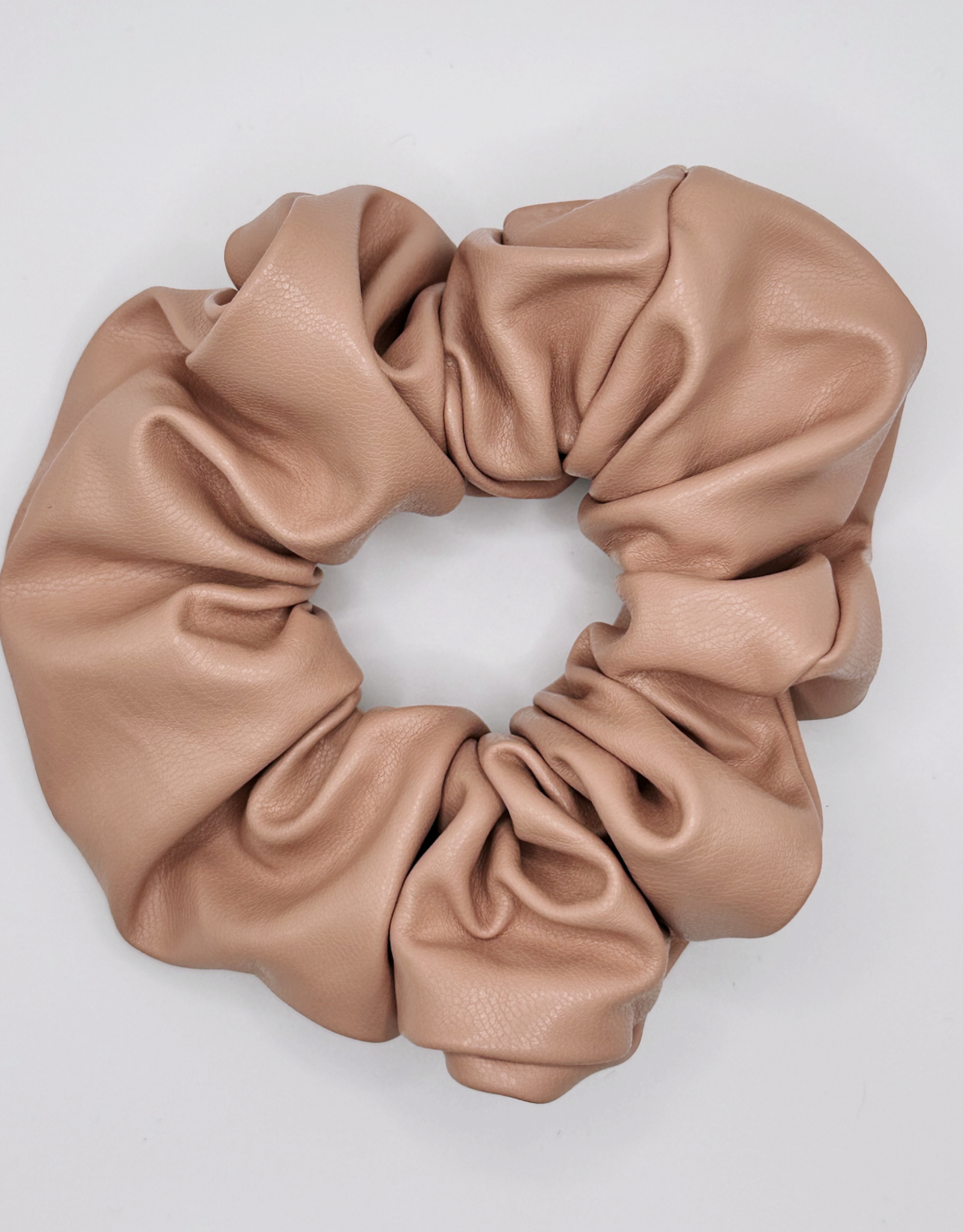 Faux Leather Scrunchie, Rosewater