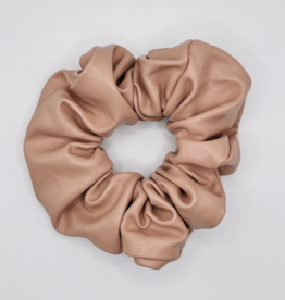 Faux Leather Scrunchie, Rosewater