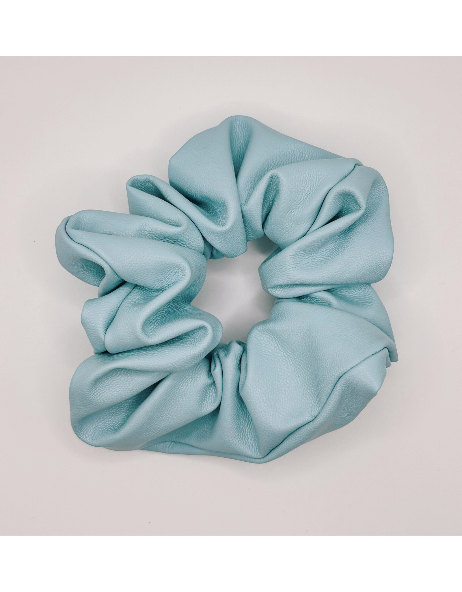 Faux Leather Scrunchie, Cotton Candy