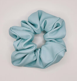 Faux Leather Scrunchie, Cotton Candy