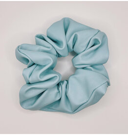 Faux Leather Scrunchie, Cotton Candy