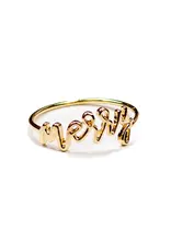 Merry Napkin Ring Gold 2"