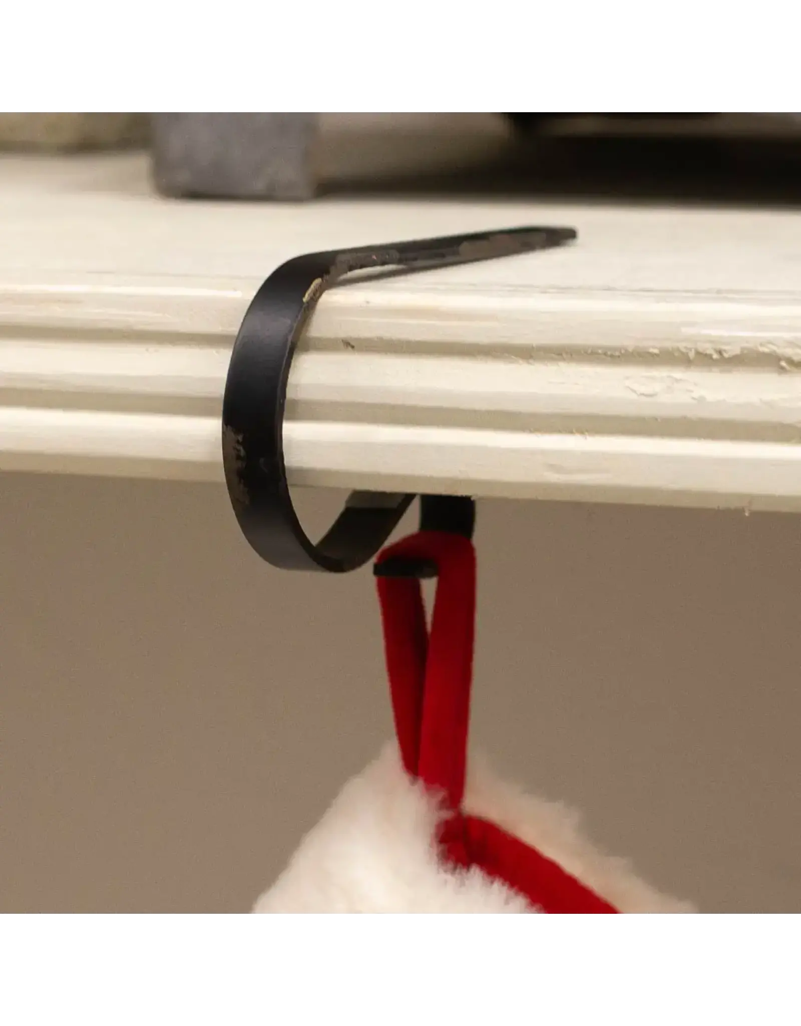 Metal Stocking Hook Antique Black 0.5x2.25x5