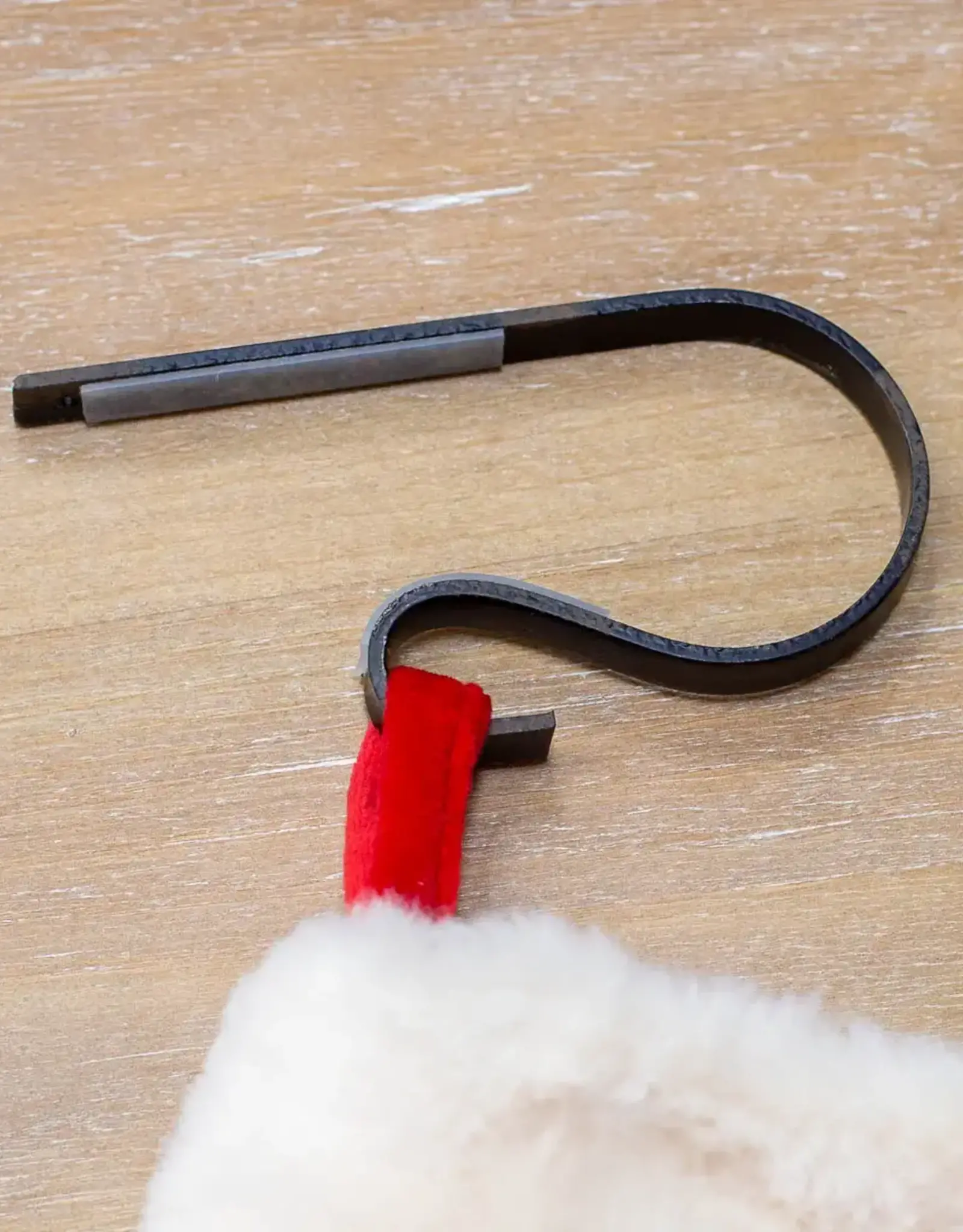 Metal Stocking Hook Antique Black 0.5x2.25x5